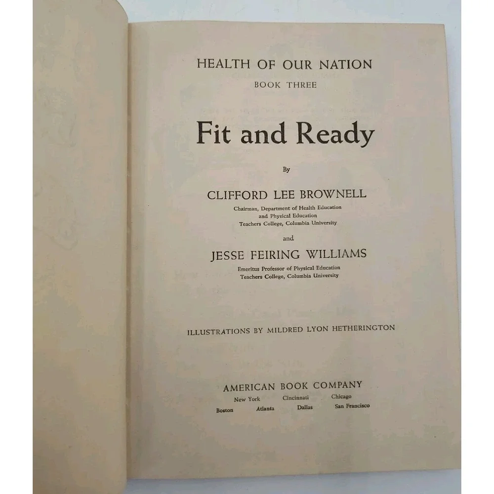 Fit and Ready 1946 BOOK 3 SCHOOL HEALTH UNCOMMON Rare SEE PICS B60.1GU2095‎